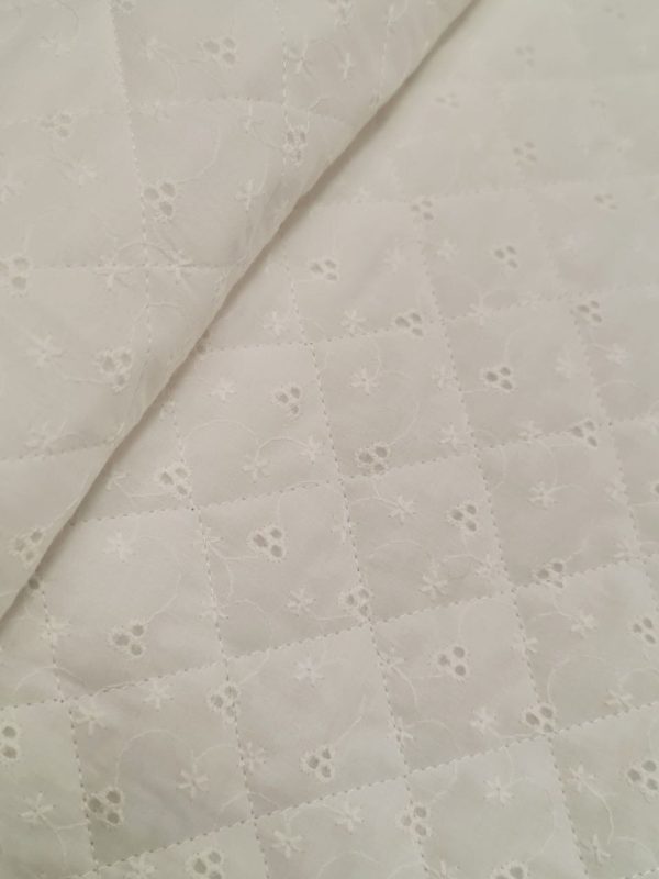 Trapuntina misto cotone bianco