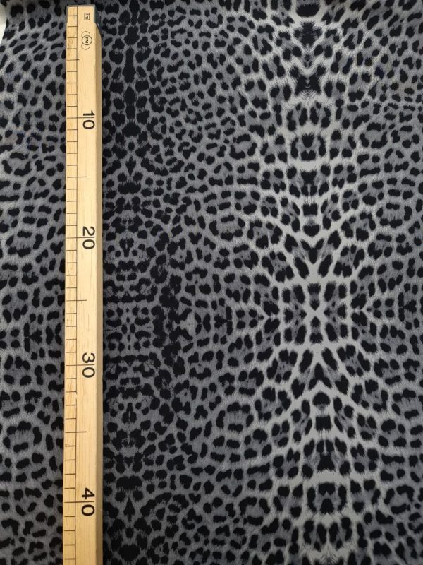Crepe de chine maculato grigio - immagine 2